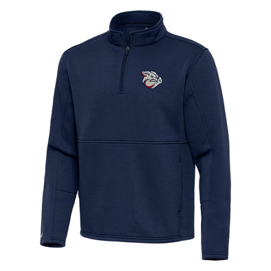 Lehigh Valley IronPigs Mens Navy Heavy Pullover 1/4 Zip