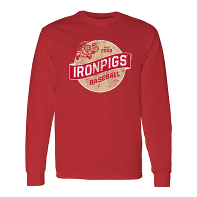 Lehigh Valley IronPigs Mens Long Sleeve Retro Tee