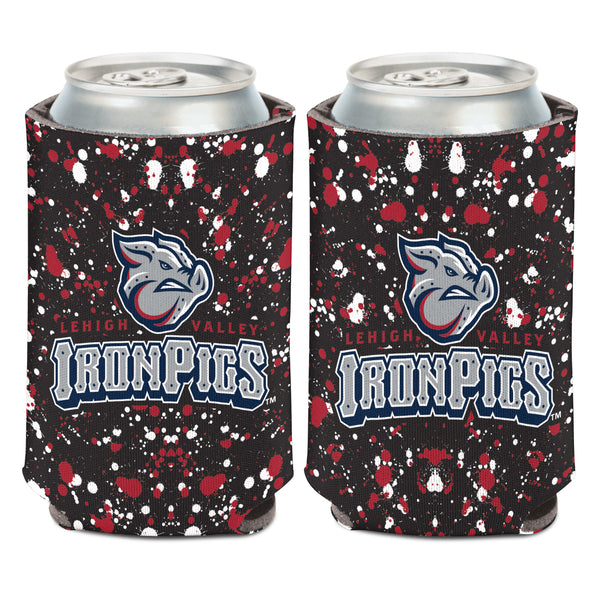 Lehigh Valley IronPigs Paint Splatter Can Cooler