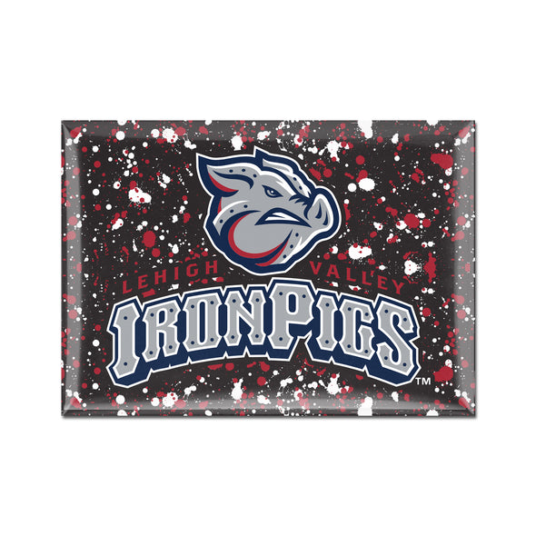 Lehigh Valley IronPigs Splatter Fridge Magnet