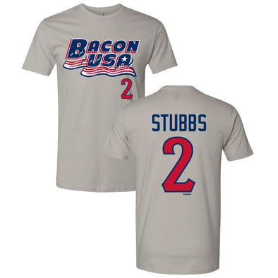 Lehigh Valley IronPigs Garret Stubbs Bacon USA name and Number Tee (PRESALE)