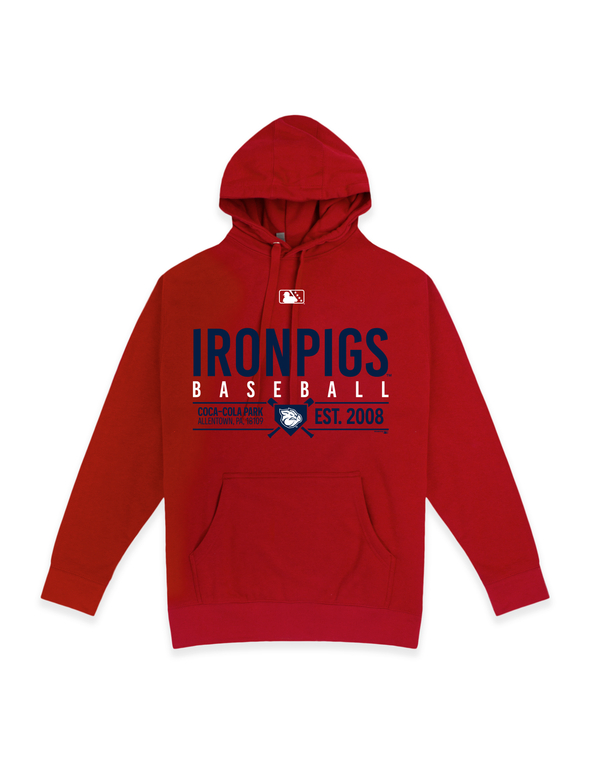 Lehigh Valley IronPigs Adult Statement Red Hoodie