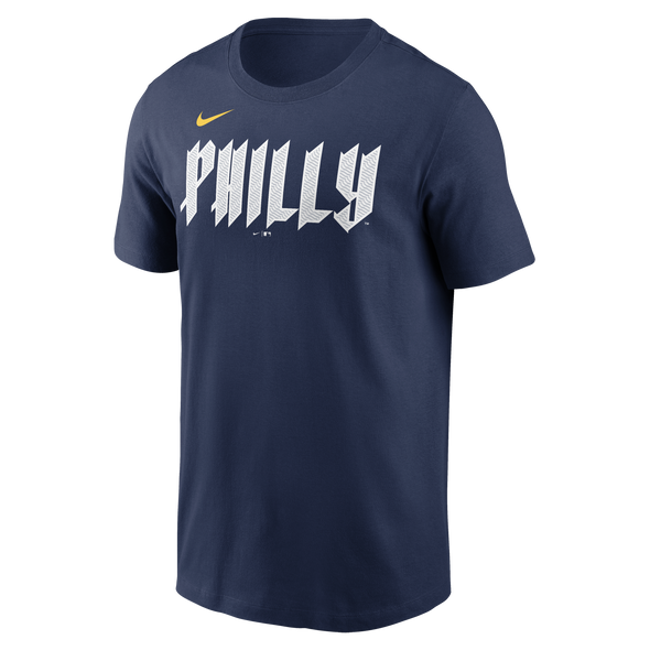 Philadelphia Phillies Nike Navy 2024 City Connect Wordmark T-Shirt