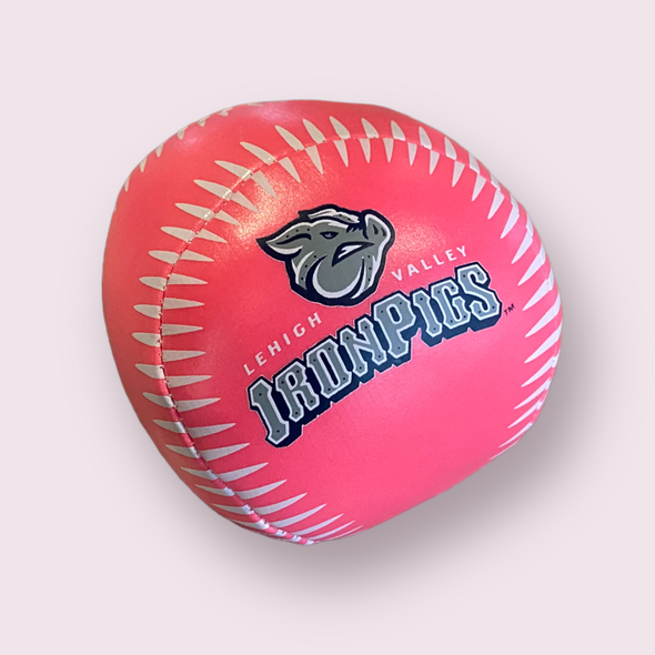 Lehigh Valley IronPigs Primary Logo Softee Ball-PINK