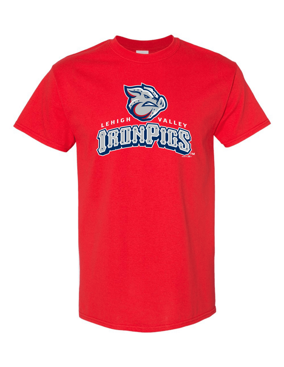 Lehigh Valley IronPigs RED Primary Logo Tee – Lehigh Valley IronPigs ...